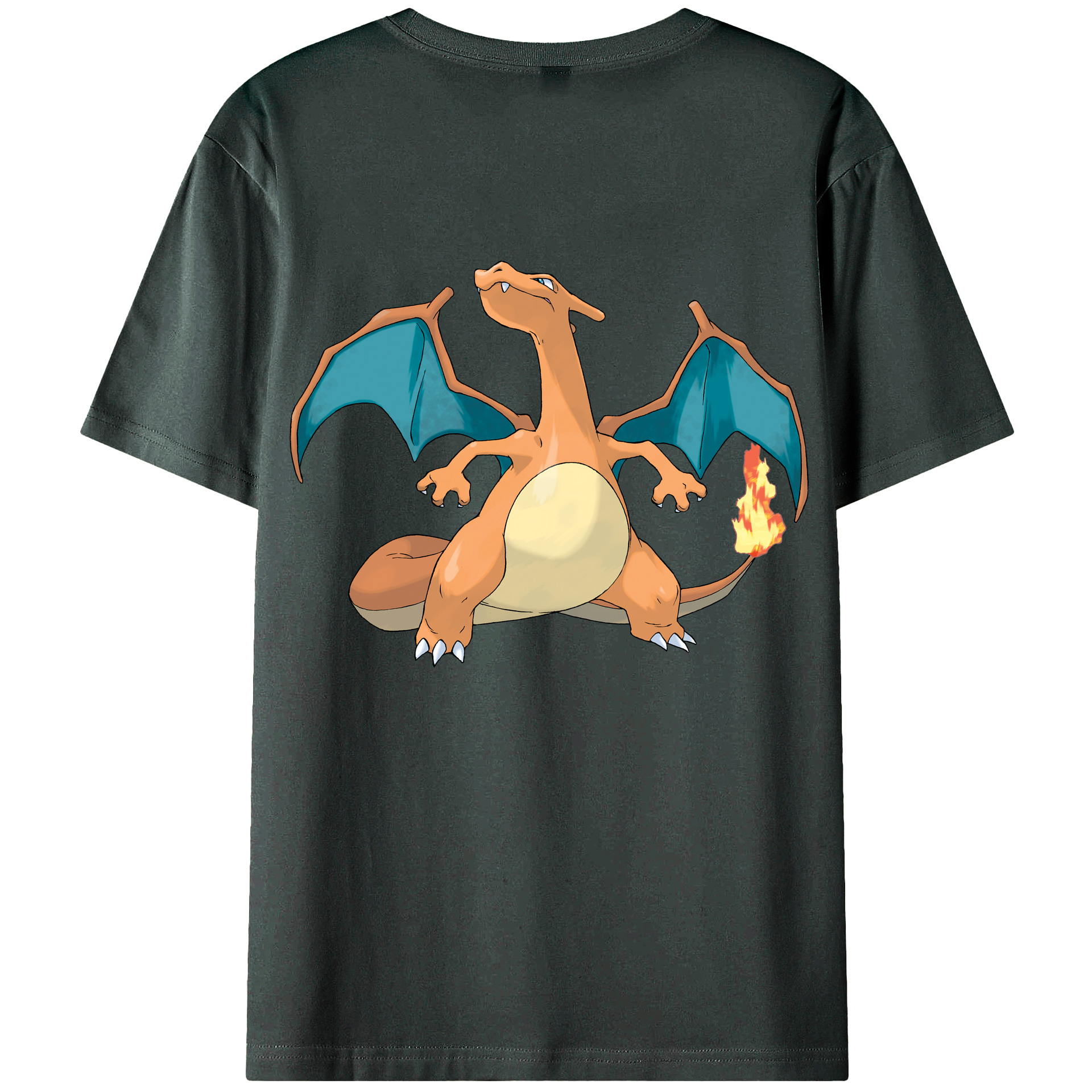 （画像用） ポケットモンスター Pokémon 綿100％ メンズ半袖Tシャツ（バックプリント） 通気性